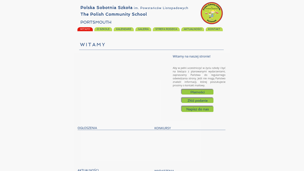 Screenshot of the The Polish Community School Portsmouth website