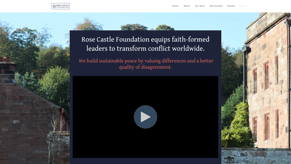Screenshot of the Rose Castle Foundation website