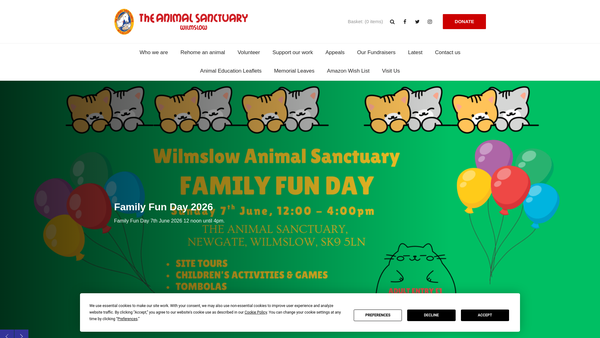 Screenshot of the Humane Education Society website