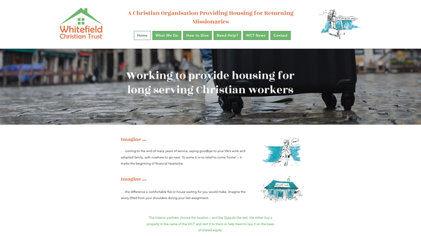 Screenshot of the Whitefield Christian Trust website