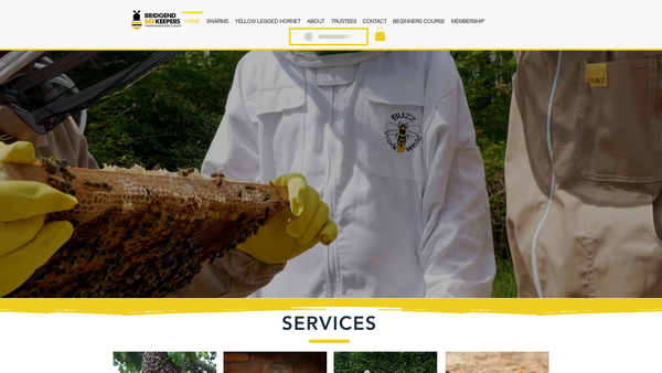 Screenshot of the Bridgend And District Beekeepers Association website