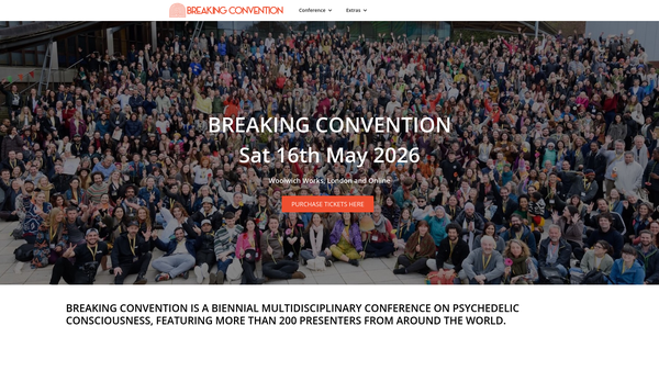 Screenshot of the Breaking Convention Events website
