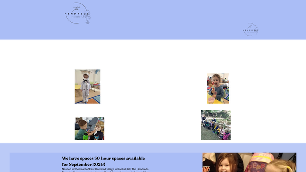 Screenshot of the The Hendreds Preschool website