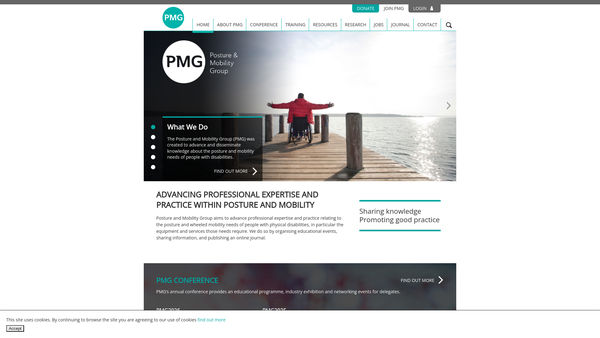 Screenshot of the Posture And Mobility Group website