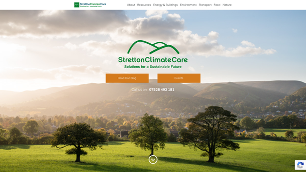 Screenshot of the Stretton Climate Care website