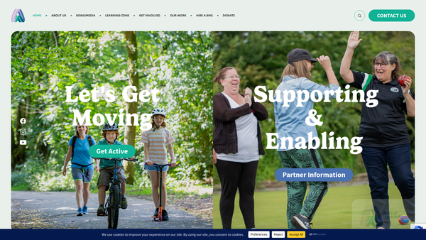 Screenshot of the Active Lancashire Limited website