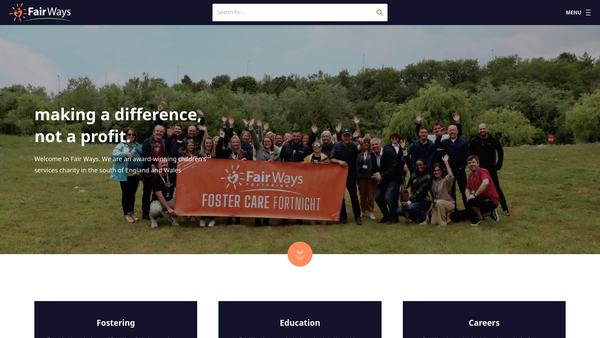 Screenshot of the Fair Ways Foundation website
