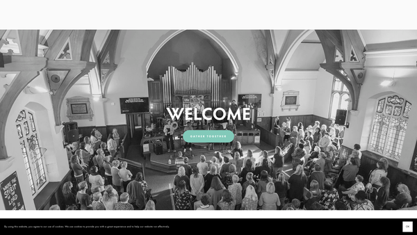 Screenshot of the Tyneside Vineyard website