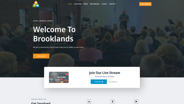 Screenshot of the Manchester Brooklands Church Of The Nazarene website