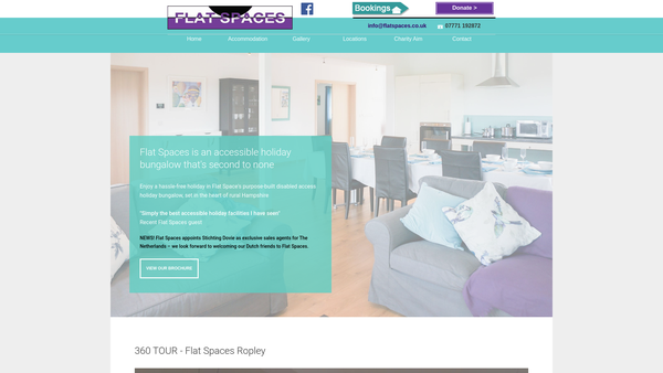 Screenshot of the Flat Spaces Foundation website