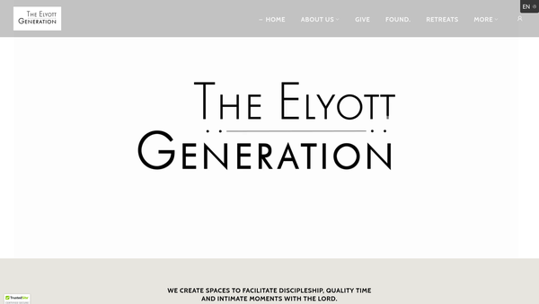 Screenshot of the The Elyott Generation website