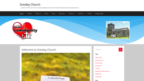 Screenshot of the The Parochial Church Council Of The Ecclesiastical Parish Of St George And St Mary, Church Gresley website