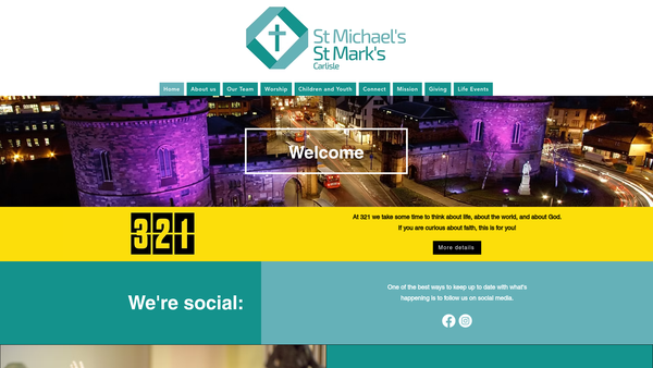 Screenshot of the The Ecclesiastical Parish Of St Michael Stanwix With St Mark's Belah website