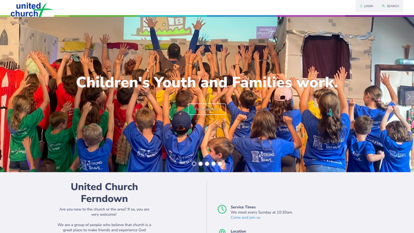 Screenshot of the United Church (Baptist And Urc) Ferndown website