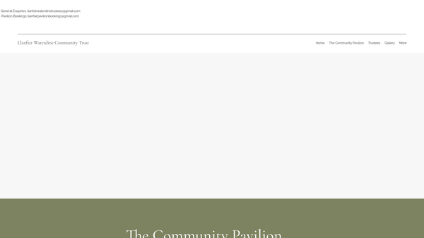 Screenshot of the Llanfair Waterdine Community Trust website
