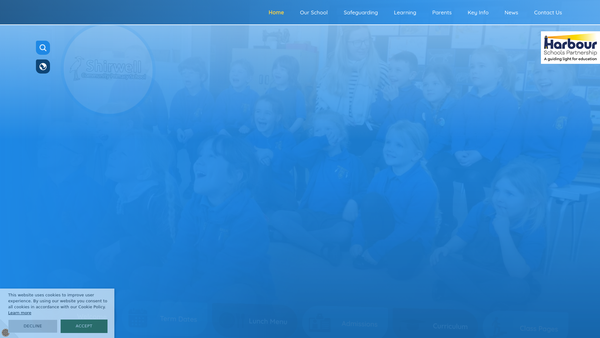 Screenshot of the Shirwell School Olympic Legacy Trust Fund website