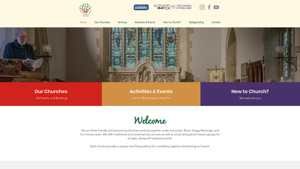 Screenshot of the The Parochial Church Council Of The Ecclesiastical Parish Of All Saints', Botley website