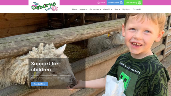 Screenshot of the The Osborne Trust website