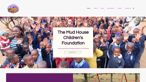 Screenshot of the The Mudhouse Children's Foundation website