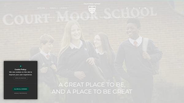 Screenshot of the Friends Of Court Moor School website
