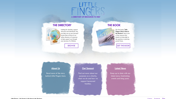 Screenshot of the Little Fingers website