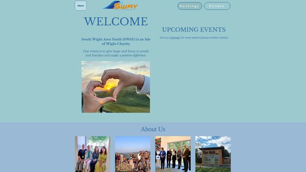 Screenshot of the South Wight Area Youth Partnership website