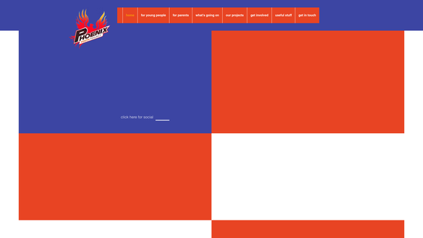 Screenshot of the The Phoenix Youth Project website