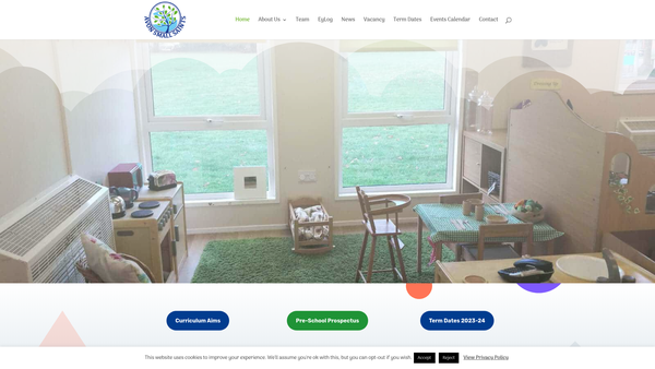 Screenshot of the Avon Small Saints Pre-School website