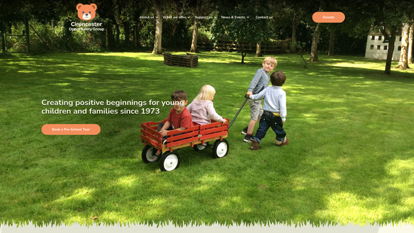Screenshot of the Cirencester Opportunity Group Limited website