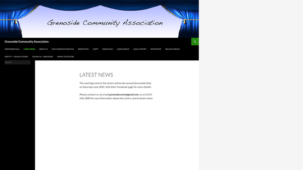 Screenshot of the Grenoside Community Association website