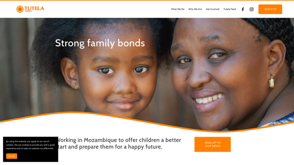 Screenshot of the Tutela Africa website