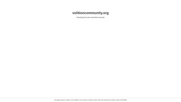 Screenshot of the Volition Community website