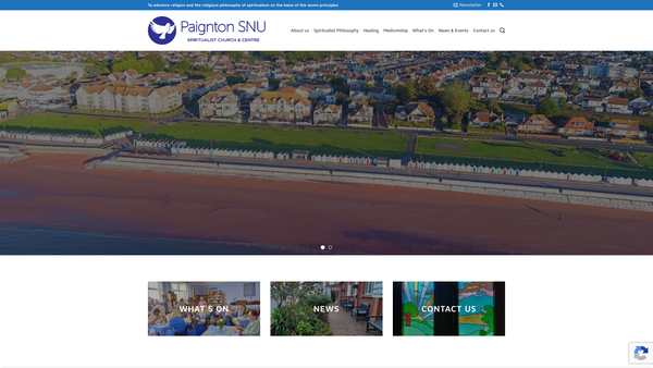 Screenshot of the Paignton Snu Spiritualist Church And Centre website