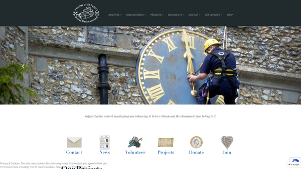Screenshot of the The Friends Of St Peter's Great Berkhamsted website