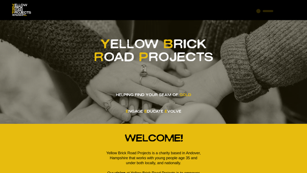 Screenshot of the Yellow Brick Road Projects website