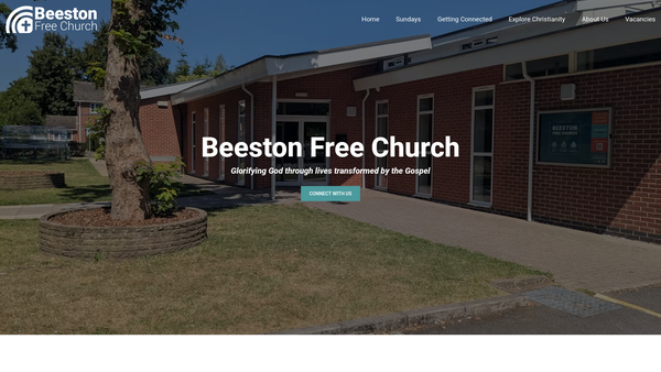 Screenshot of the Beeston Free Church Nottingham website