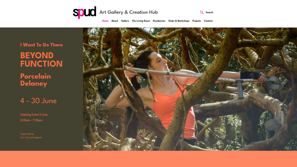 Screenshot of the Spud website