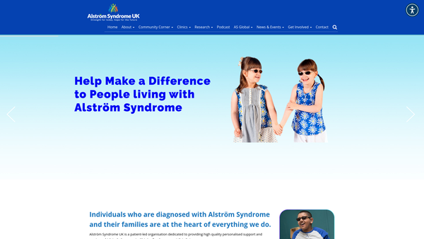 Screenshot of the Alstrom Syndrome Europe website