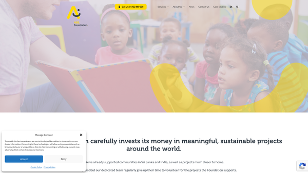 Screenshot of the Abs Foundation website