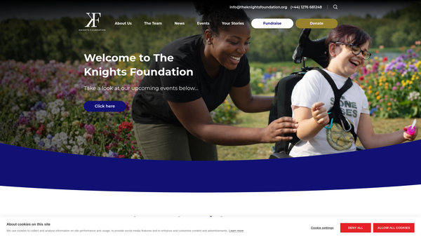 Screenshot of the The Anthony Knights Foundation Trust website