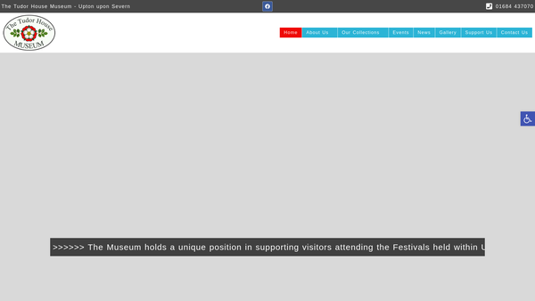 Screenshot of the The Tudor House Museum Trust website