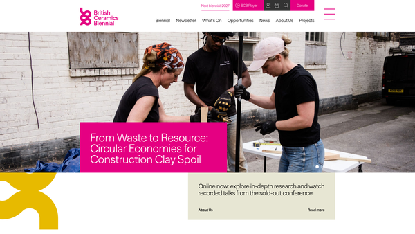 Screenshot of the The Clay Foundation website