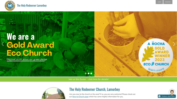 Screenshot of the The Parochial Church Council Of The Ecclesiastical Parish Of Lamorbey, The Holy Redeemer website