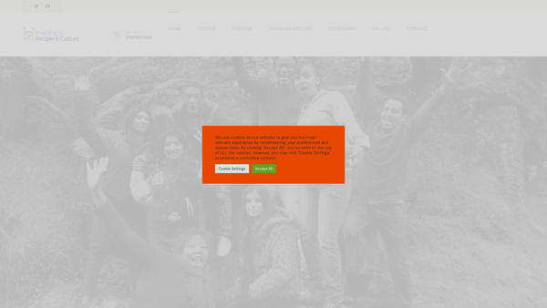 Screenshot of the Investing In People And Culture website