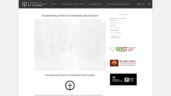 Screenshot of the The Society Of St. Columba website