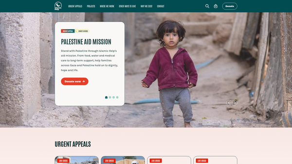 Screenshot of the Islamic Help website