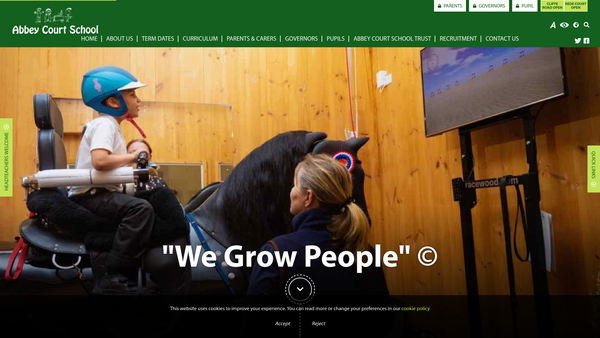 Screenshot of the Abbey Court School Trust website