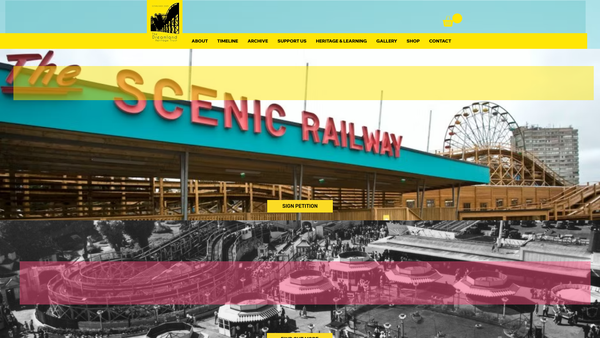 Screenshot of the The Dreamland Trust website