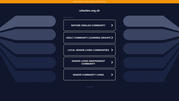 Screenshot of the Benfleet University Of The Third Age website