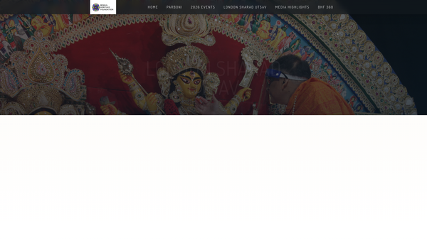 Screenshot of the London Sharad Utsav website